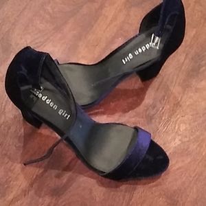 Navy Blue Velvet Dress Shoe